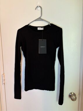 Marcella Black Long Sleeve Edie Top